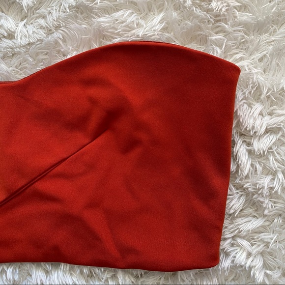 NWT Rust Chiffon Bandeau Top - Picture 2 of 6